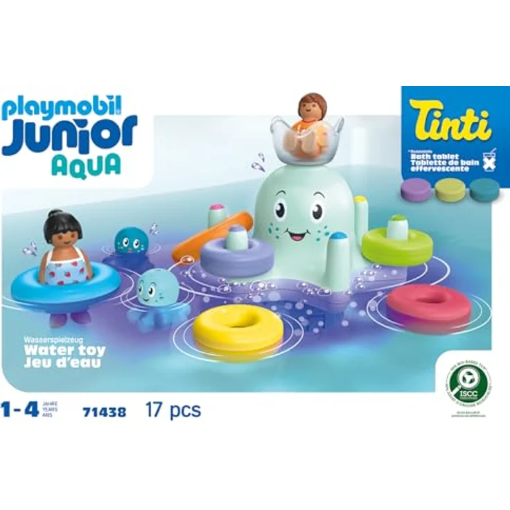Playmobil® Bunter Tintenfisch, inkl. 3 Tinti-Badetabletten (71438) Konstruktions-Spielset, (17 St), JUNIOR AQUA & Tinti, Made in Europe – Bild 4