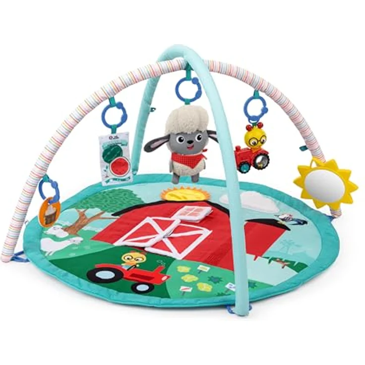 Baby Einstein Happy Harvest Touch & Feel Activity Gym, Spielbogen mit Soundeffekten und 5 sensorischen Überraschungen – Bild 1