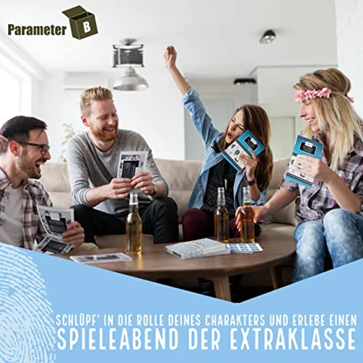 Parameter B Irren ist tödlich Krimi-Dinner Brettspiel, für 4 Personen, Spieldauer 180-240 Minuten, ab 16 Jahren – Bild 3