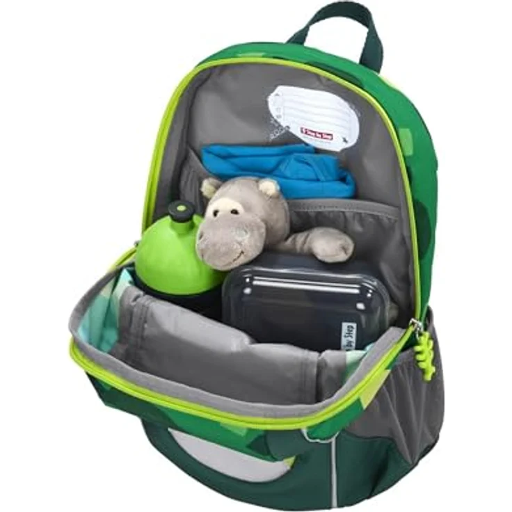 Step by Step Rucksack-Set KIGA Maxi „Little Wild Cat Chiko“, 10 l, grün, ergonomischer Kindergartenrucksack mit separatem Innenfach – Bild 4