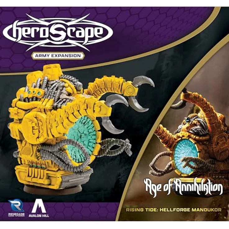Renegade Heroscape: Ekspansja Rising Tide - Armia Hellforge Mandukor, hochdetaillierte Miniatur, kompatibel mit Heroscape Mastersets, Add-On-Inhalt – Bild 3
