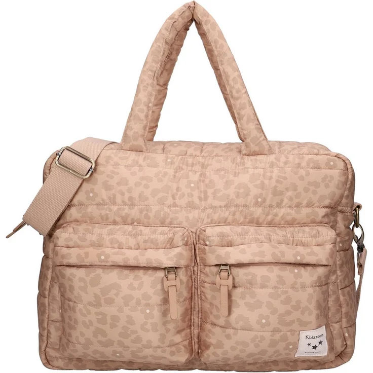 Kidzroom Gracious Wickeltasche, braun, mit Wickelunterlage, 17,9 L Volumen und Kinderwagenhaken