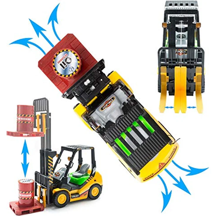 GOODS+GADGETS Ferngesteuerter RC Gabelstapler 1:10 R/C Modellbau Stapler Hoch-Hubwagen Funk Spielzeug 2,4 GHZ (Hubwagen) – Bild 2