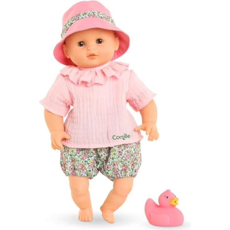 Corolle Mon Premier Poupon Badebaby Coralie, Weichkörper-Badepuppe mit Schlafaugen, abnehmbare Kleider, Vanilleduft, 30 cm, ab 18 Monaten – Bild 4