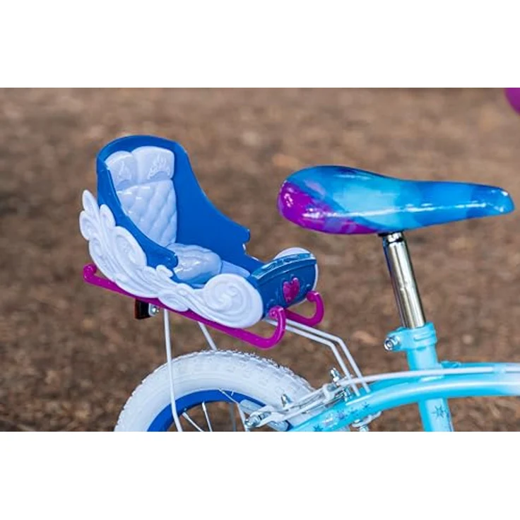 Huffy Babys Disney Frozen 14" Kinderfahrrad, Blau - Winterlandschaft Design, Schlitten auf der Rückseite, für Kinder 4-6 Jahre – Bild 5