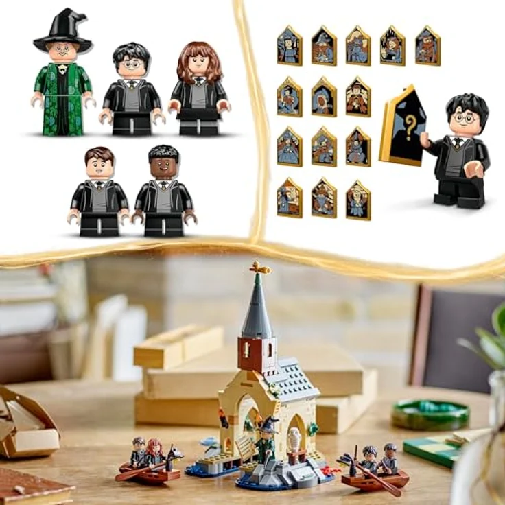 LEGO Harry Potter Bootshaus von Schloss Hogwarts Spielzeug-Modell, beinhaltet 2 baubare Boote und 5 Mini-Figuren, Geschenk für Kinder ab 8 Jahren 76426 – Bild 5