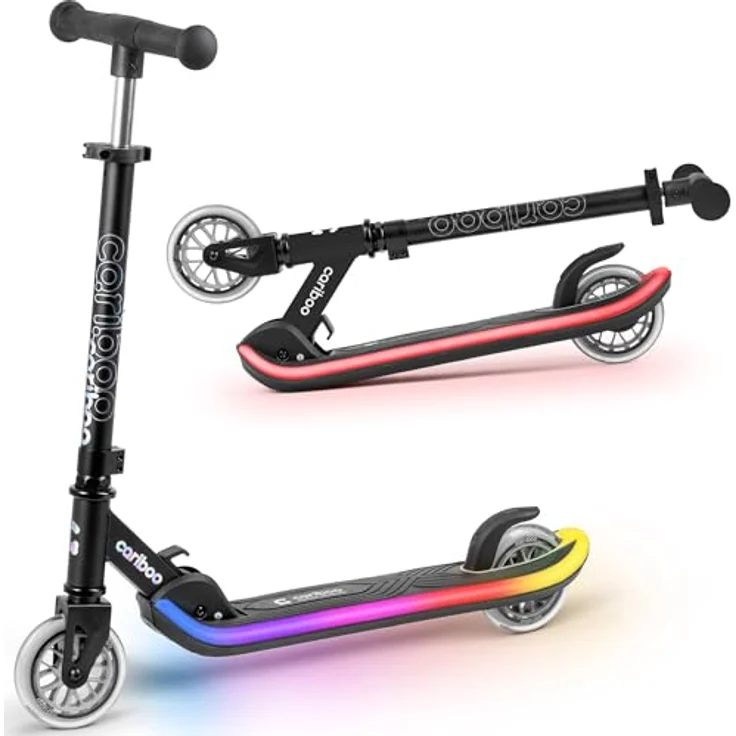 CARIBOO Cariboo LEDStar, Zweirad-Roller mit 11 LED-Modi und Bewegungssensor, klappbar – Bild 1