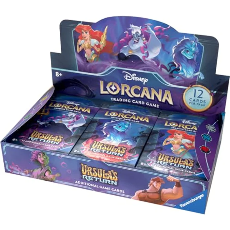 Ravensburger Spielverlag Disney Lorcana: Ursula's Return - Display mit 24 Booster Packs (Englisch) - Sammelkarten Booster mit zufälligen Karten aus der Disney Welt – Bild 1