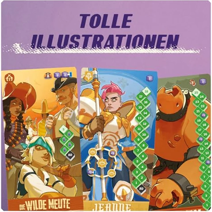 Kosmos 685454 Tag Team, Taktisches Deckbuilding Spiel für 2 Personen, ab 10 Jahre mit 12 Kämpferinnen und Kämpfern – Bild 5