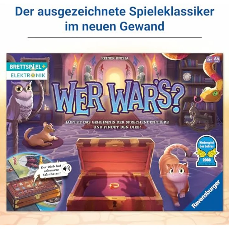Ravensburger Spiel Wer war's?, Kinderspiel mit Elektronik, interaktive Schatztruhe, Made in Europe – Bild 5