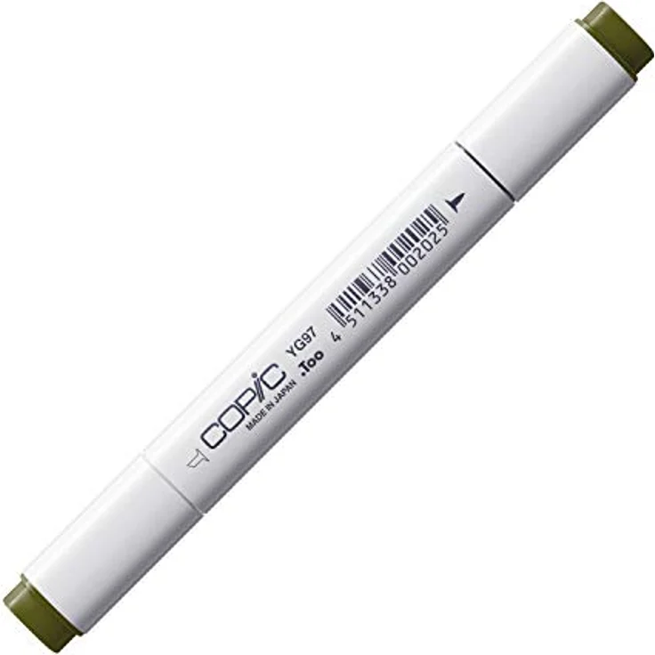 Copic Classic Marker Typ YG - 97, Spanish Olive, professioneller Layoutmarker mit breiter und feiner Spitze, schnelltrocknend – Bild 1