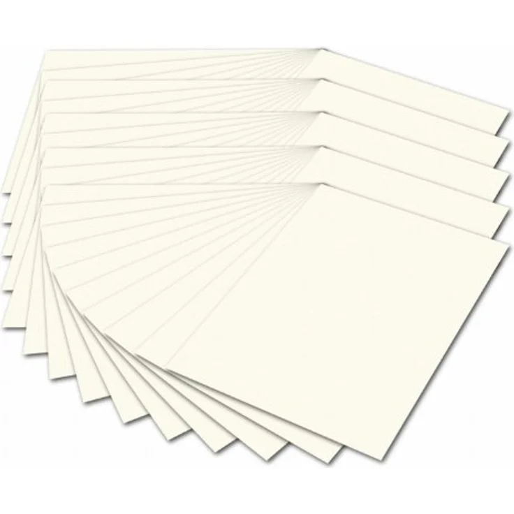 folia 614/50 01 Fotokarton DIN A4, 300 g/qm, 50 Blatt, perlweiß - Ideale Grundlage für kreatives Basteln von Karten und Scrapbooking – Bild 1