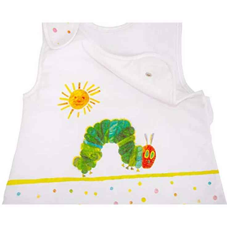 Herding RAUPE NIMMERSATT Baby-Schlafsack, 70 cm, Seitlich umlaufender Reißverschluss und Druckknöpfe, Weiß – Bild 3