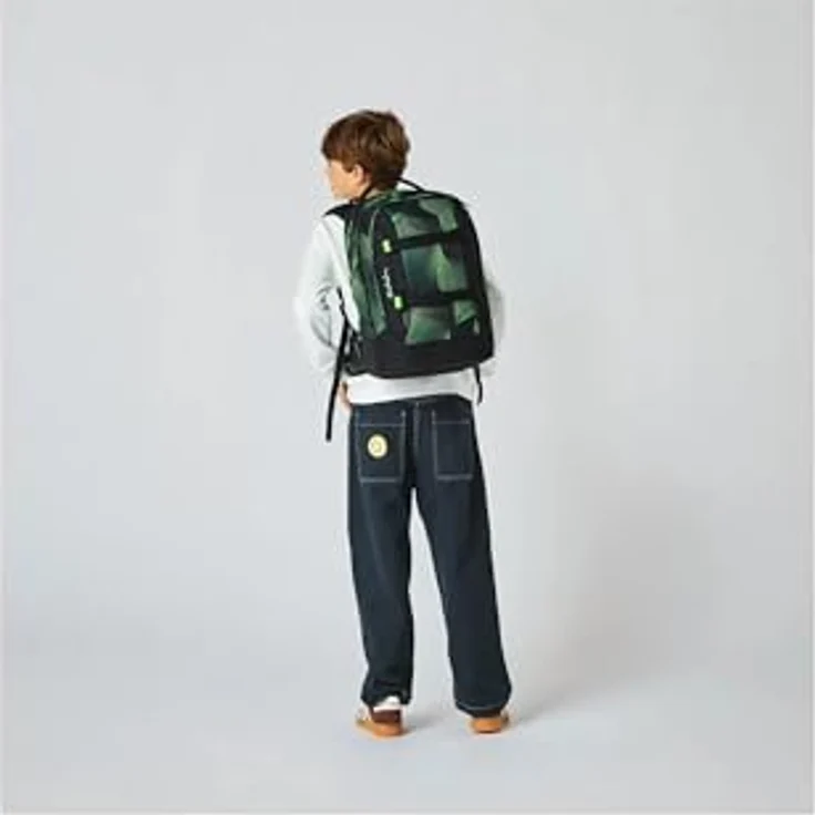 Satch Schulranzen PACK Seismic Green, ergonomischer Schulrucksack mit Your-Size-System, anpassbar für Körpergrößen von 1,40 bis 1,80 m, 30 l Volumen – Bild 7