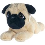 LB liegender Mops Supersoft Kuscheltier, plüsch 23 cm, beige/schwarz