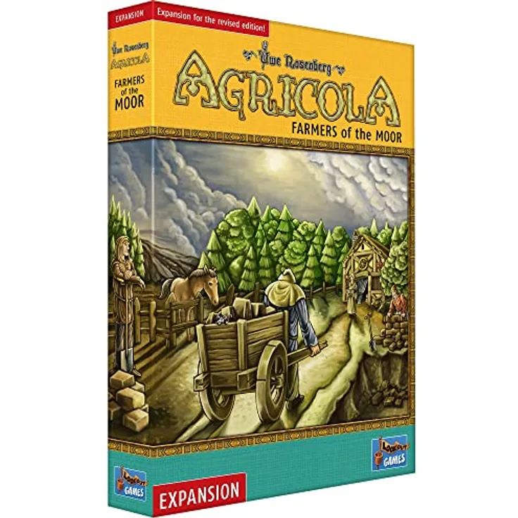 Lookout Agricola Farmers of the Moor Revised Edition, Erweiterung für Strategie-Brettspiel mit neuen Pferden und 150 Karten, für 1-4 Spieler, ab 12 Jahren, 90 Minuten Spielzeit