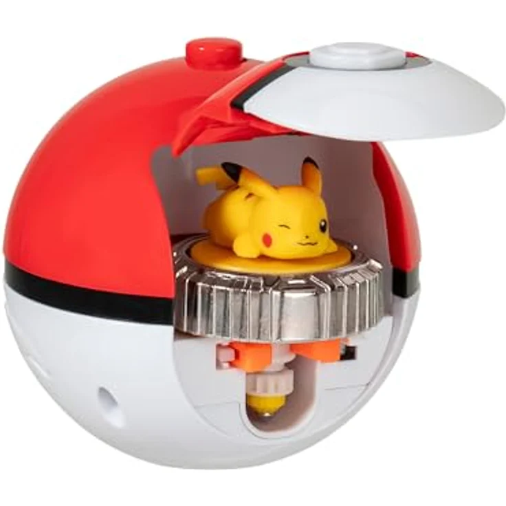 Pokémon PKW4403 - Battle Spinner - Arena mit Mew und Pikachu, offizielles Pokémon Spielset, authentische Details, Pokéball Launcher – Bild 4