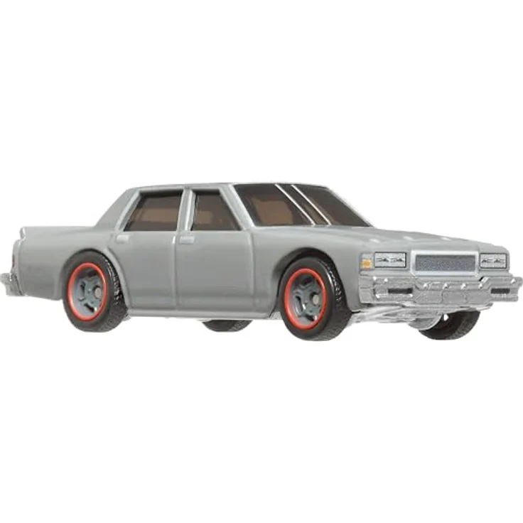 Hot Wheels 1987 Chevy Caprice HRT98, Modellfahrzeug im Maßstab 1:64 mit Metall-Karosserie und Real Riders-Reifen, Fast & Furious Edition – Bild 2