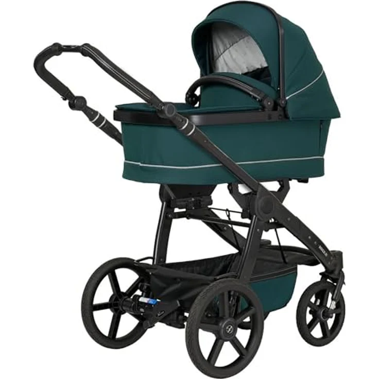 Hartan Kinderwagenset Rock IT Outdoor, 3-teilig, Petrol, mit kugelgelagerten Rädern, Federung, 5-Punkte-Gurt und UV 50+ Schutz – Bild 4