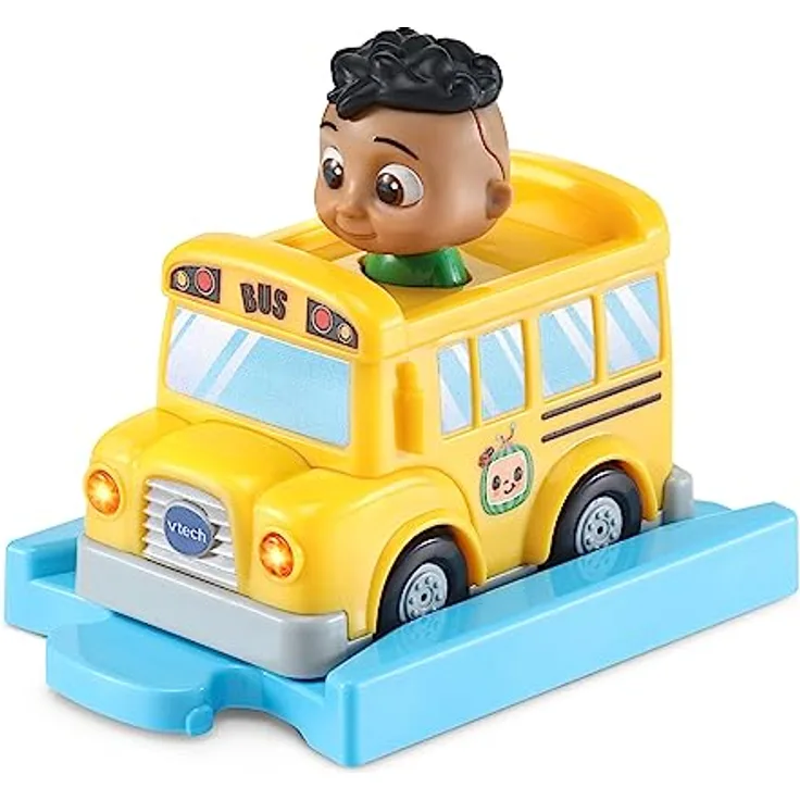 VTech Baby TUT TUT Baby Flitzer - CoComelon Codys Schulbus mit Schiene, spricht Sätze und spielt Lieder, deutsch, 1,5-5 Jahre