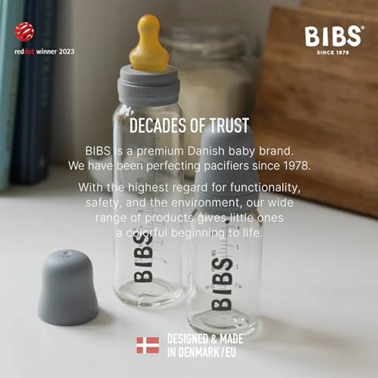Bibs BIBS - Anti-colic Glass Bottle for Babies 225 ml IVORY – Bild 6