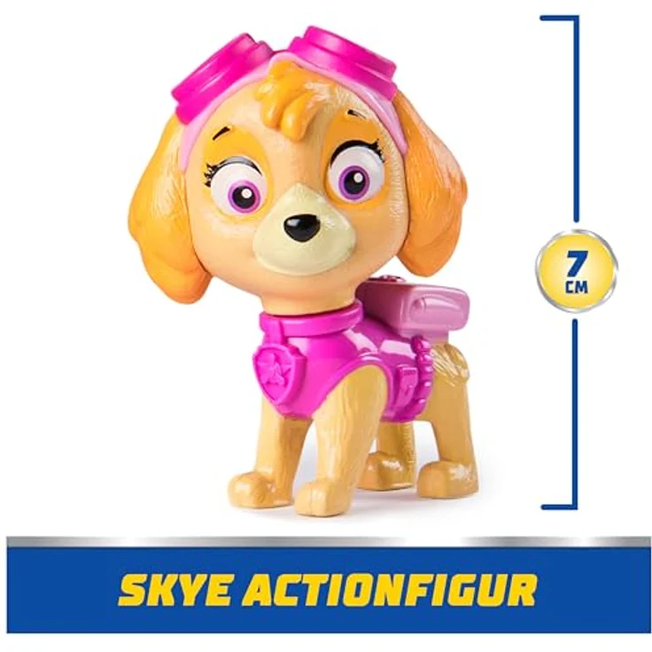 Spin Master PAW Patrol Sust. Basic Vehicle Skye, Spielzeug-Helikopter aus recyceltem Material, ca. 13 cm mit Skye-Figur – Bild 3