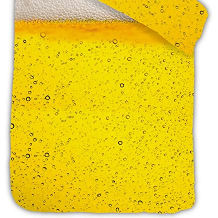 ESPiCO Wende Bettwäsche Sleep and Dream Bier Radler Bier Getränk Schaum Krone Gebräu Gelb Gold Renforcé, 135x200 cm – Bild 3
