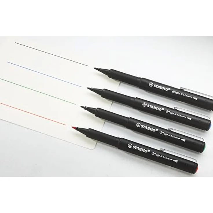STABILO dr!ver Filzstift, grün, 0,8 mm Strichstärke mit Clip und gummierter Griffzone – Bild 6