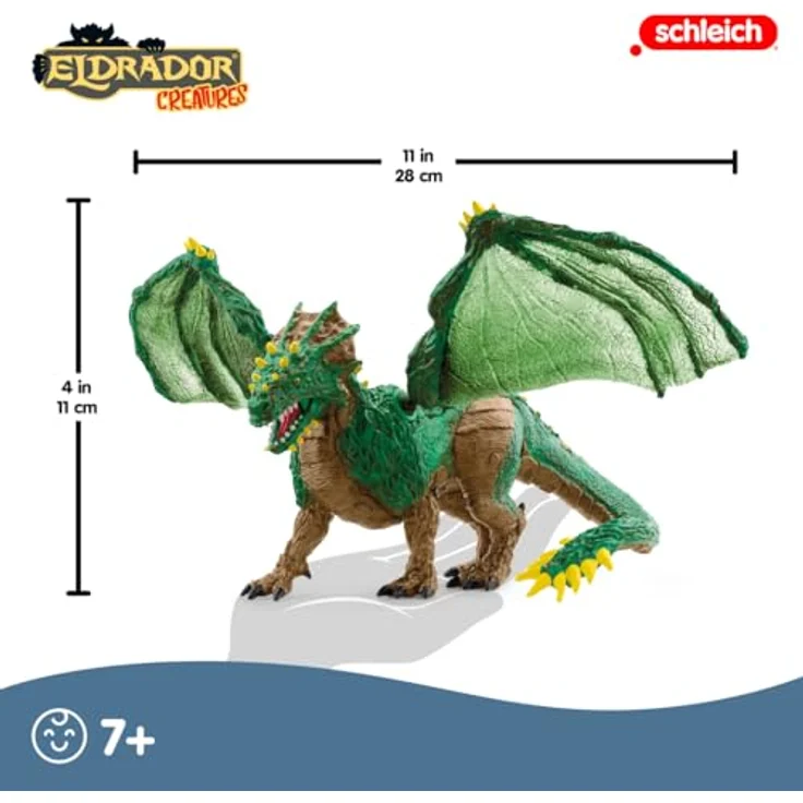 Schleich Dschungeldrache - Eldrador Creatures (70791) mit beweglichen Flügeln, ca. 28,3 x 17,2 x 11,1 cm – Bild 8