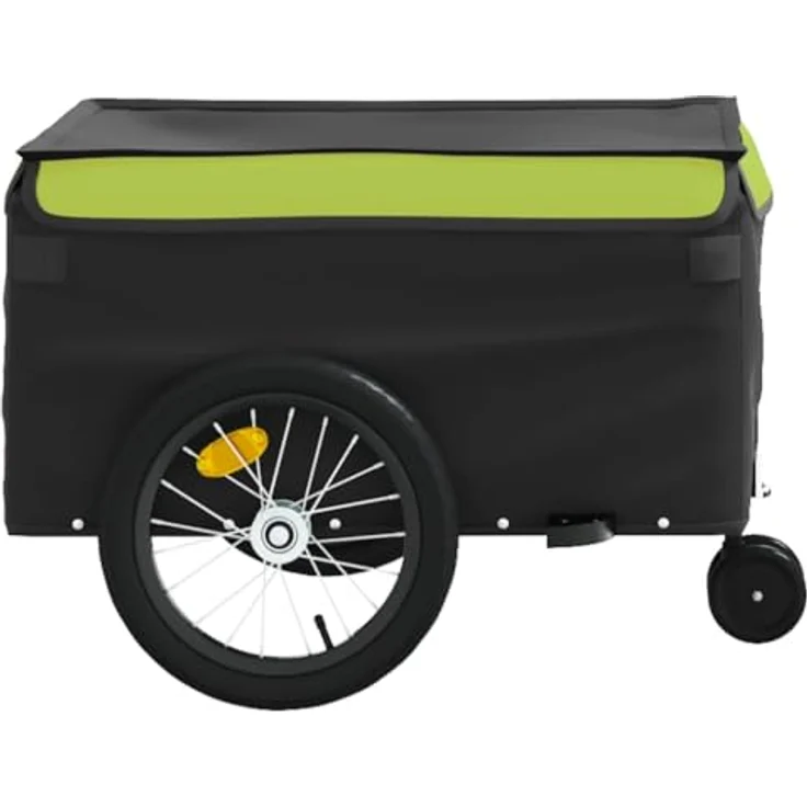 vidaXL Fahrradkinderanhänger, Eisen, 45 kg maximale Tragfähigkeit, schwarz und grün – Bild 7