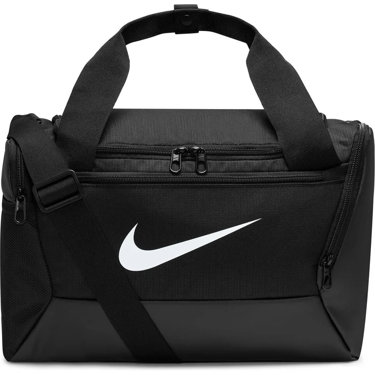 Nike Sporttasche Brasilia - Sporttasche (XS, 25 l) - Schwarz/Weiß - Mit separatem Fach für Schuhe und verschwitzte Kleidung