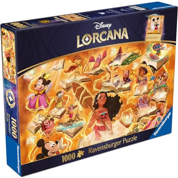 Ravensburger Erwachsenenpuzzle 1000 Teile - Disney Lorcana - Glimmers of The Realm: Amber, hochqualitative Puzzlestücke, 70 x 50 cm, ab 14 Jahren – Bild 2