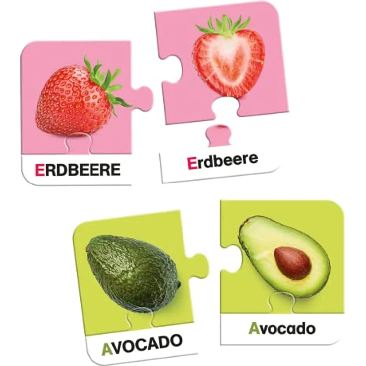 Jumbo - Ich lerne Obst & Gemüse – Lernspiel für Kinder ab 3 Jahren, 12 Puzzles aus recycelten Materialien – Bild 5