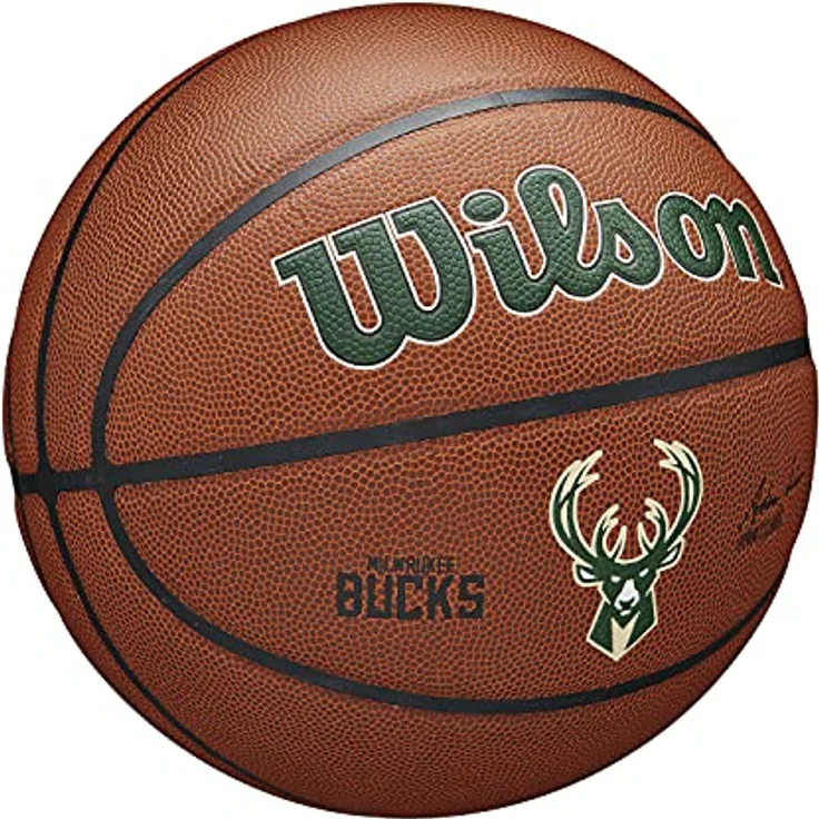 Wilson Basketball TEAM ALLIANCE, MILWAUKEE BUCKS, Indoor/Outdoor, Mischleder, Größe: 7 – Bild 2