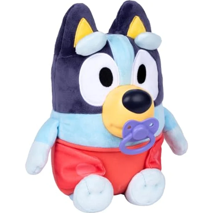 BlueY Bluey Baby, elektronisches Plüschtier 28 cm mit 10 Babygeräuschen, Flasche, Schnuller und herausnehmbarer Windel – Bild 3