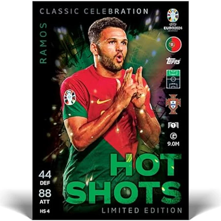 Topps Official Euro 2024 Match Attax - Mega Tin 1 - Hot Shots - enthält 44 Euro 2024 Match Attax Karten Plus 4 Exklusive Hot Shots Limited Edition Karten! – Bild 3