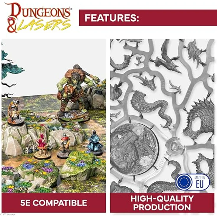 Archon Studio Dungeons & Lasers - The Elven Woods, Brettspiel mit detailliertem Wald-Setup und universeller Kompatibilität für RPG-Systeme – Bild 7