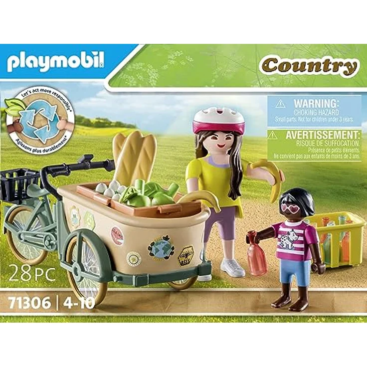 Playmobil® Konstruktions-Spielset Lastenfahrrad (71306), Country, (28 St), teilweise aus recyceltem Material, Made in Europe – Bild 5