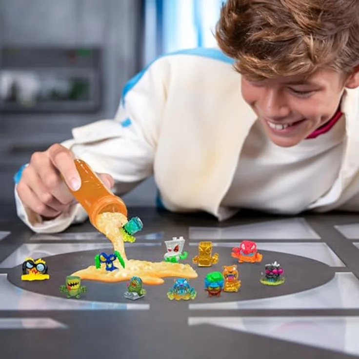 MRBEAST LAB MrBeast Lab Swarms Atomic-Serie Mega-Labor-Packung, Experiment mit 2/12 Mini-Monster-Sammelfiguren (2,5 cm), Wasser hinzufügen und Reagenzglas schütteln – Bild 2