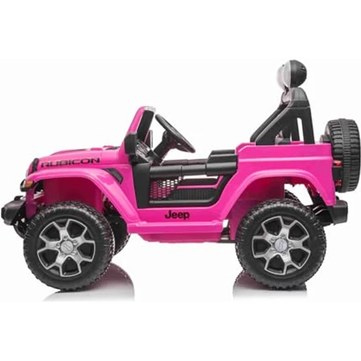 Beneo RIRICAR Elektroauto Jeep Wrangler, 12V, rosa, 2-Sitzer mit 2,4-GHz-Fernbedienung, Bluetooth-Radio, Lithium-Akku, EVA-Räder, für Kinder ab 3-8 Jahre – Bild 9