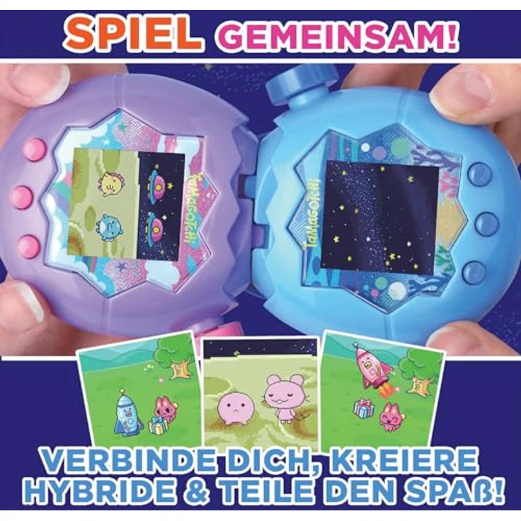 Bandai Tamagotchi Paradise Land Pink, interaktives Lernspielzeug mit Zoom-Regler, Minispielen und Freundeverbindung – Bild 4