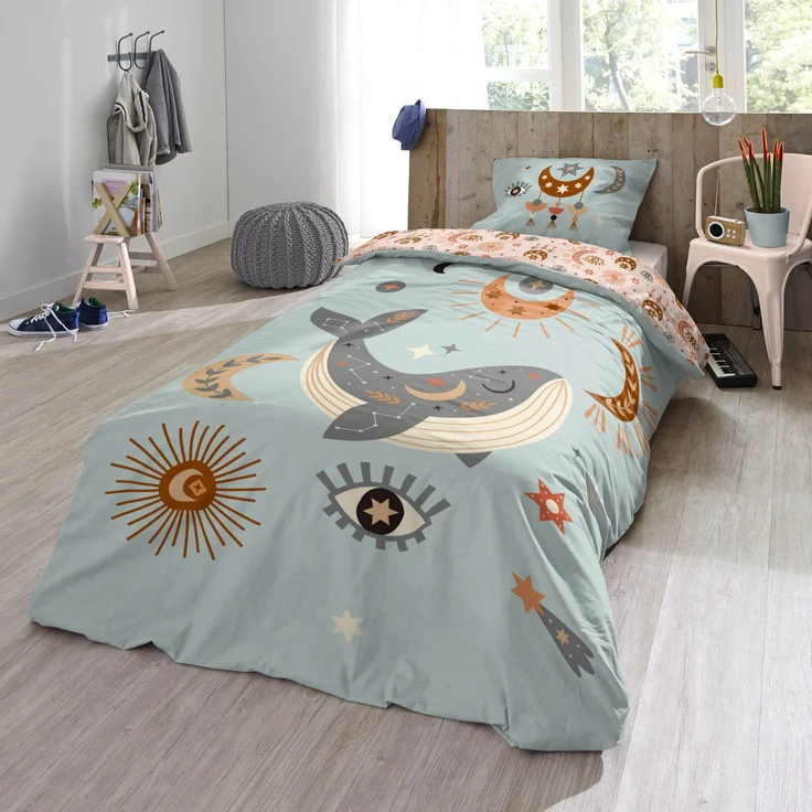 ESPiCO Bettwäsche Trendy Bedding Zauberei Bunt Renforcé 135 x 200 + 80 x 80 cm – Bild 5