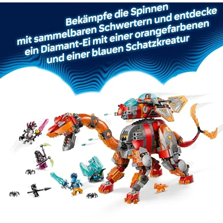LEGO DREAMZzz 2in1 Dino-Düsenflieger, Dinosaurier Spielzeug verwandelbar in Stegosaurus, inkl. 4 Minifiguren und 2 sammelbaren Schatz-Kreaturen, Geschenk für Jungen ab 9 Jahren, 71514 – Bild 5