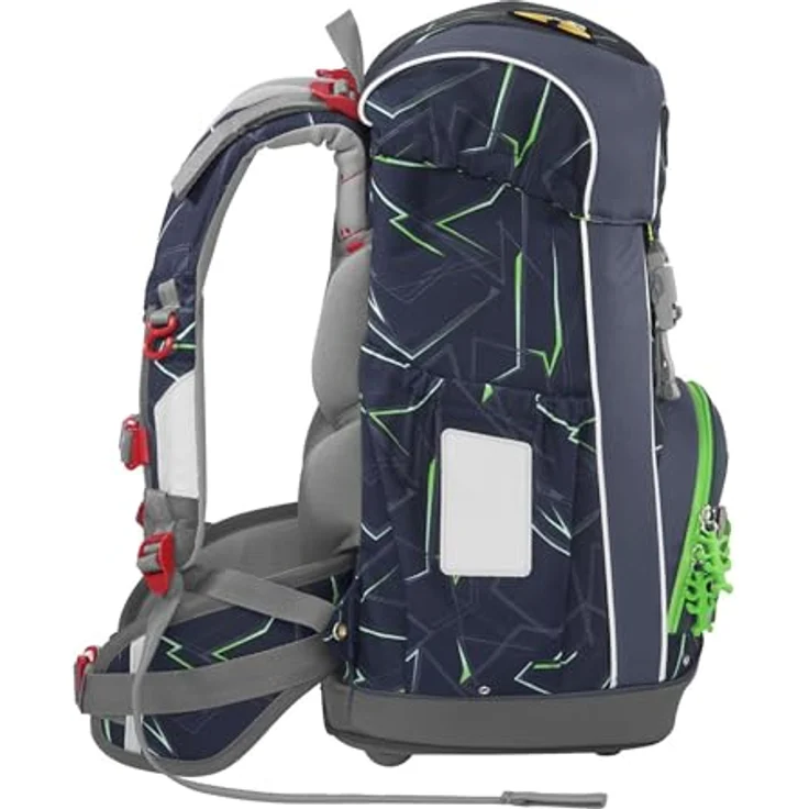 Step by Step Schulranzen-Set Giant Ninja Kimo, ergonomischer Tornister mit Reflektoren, höhenverstellbar, ab 1. bis 4. Klasse, 23l, grau-schwarz – Bild 4