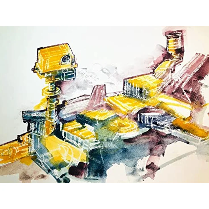 Derwent Line and Wash Farb-Set, Set mit 12 Farbtöpfchen, 2 Fineliner-Stiften, 5 Mischpaletten und Schwamm, tragbares Set für Aquarell- und Mischtechnik – Bild 2