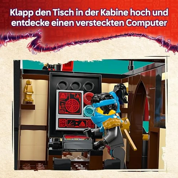 LEGO Ninjago 71848, Tempel-Flugsegler mit 2.387 Teilen, für 14+ Jahre, interaktive Funktionen und Präsentationsständer – Bild 5
