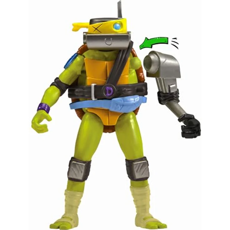Playmates Toys Actionfigur Die Abenteuer der Teenage Mutant Ninja Turtles, Mix 'n Match System mit Metalheads Kopf und Donnies Waffen, 11,5 cm hoch – Bild 2