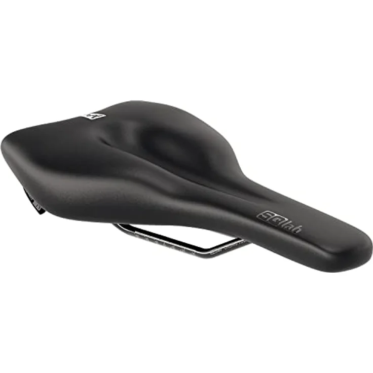 SQlab Unisex – Erwachsene 610 M-D Active Trekking MTB Tour & Travel Fahrradsattel, Schwarz, 16 cm – Bild 1