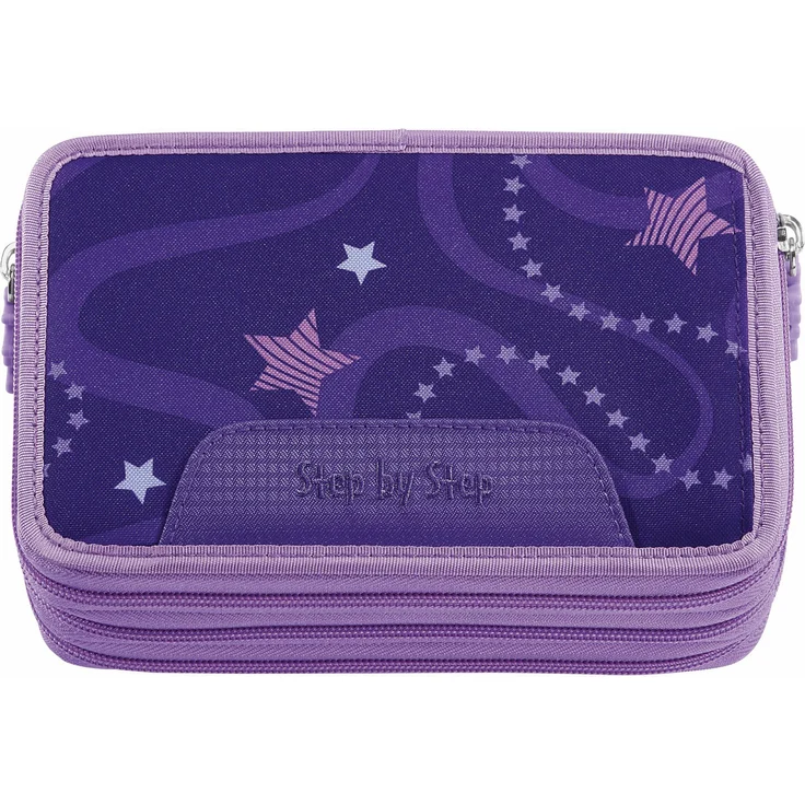 Step by Step Federmäppchen XXL Mäppchen, (1-tlg) aus 100% recycelten PET-Flaschen, mit 16 Tricolor-Farbstiften, gold und silber Stiften, Filzstiften und mehr – Bild 1