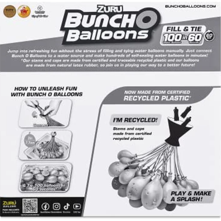 Zuru Bunch O Balloons, Wasserbomben-Set, Mehrfarbig, schnelles Befüllen in unter 60 Sekunden – Bild 4